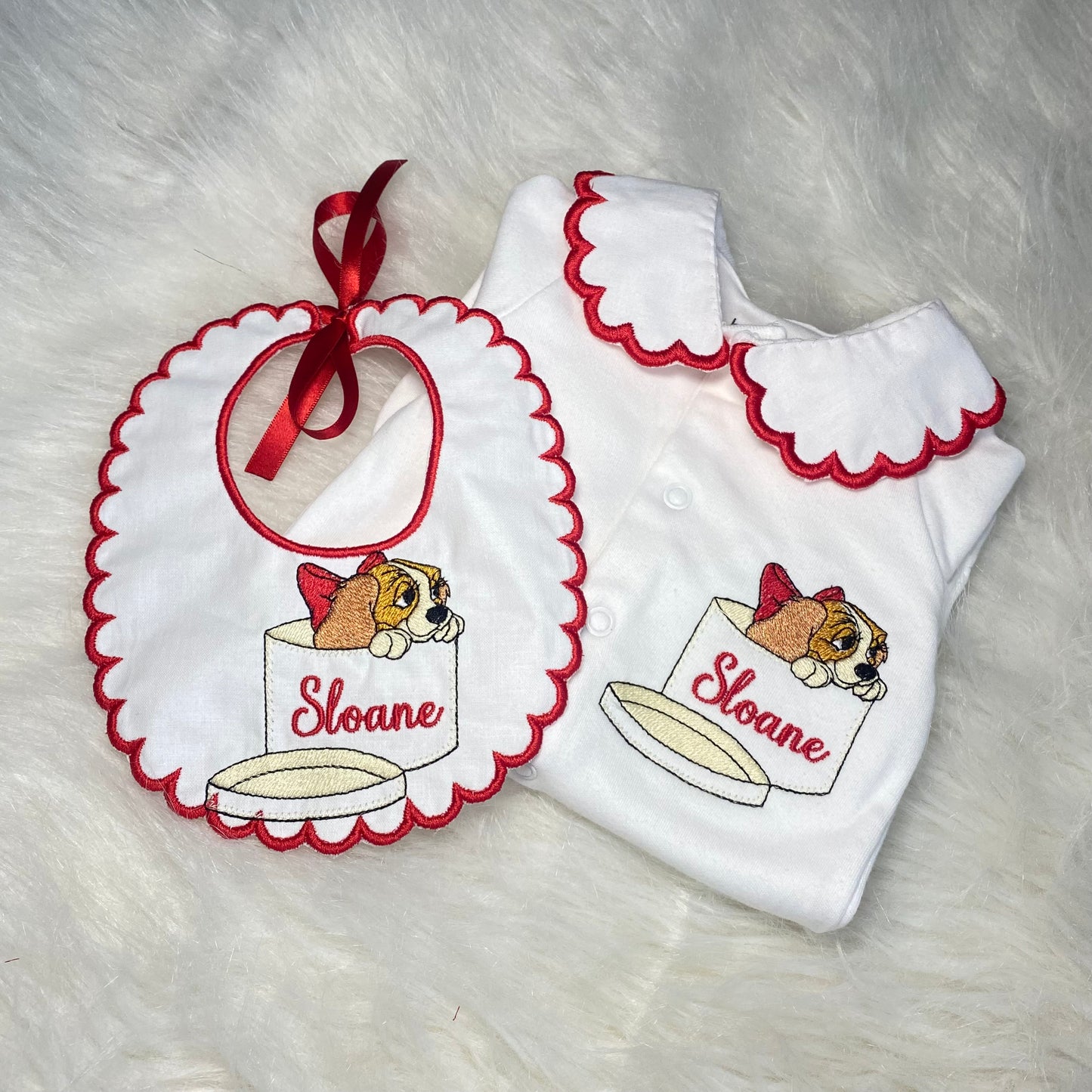 Dog in gift box set ( add name in the order notes)