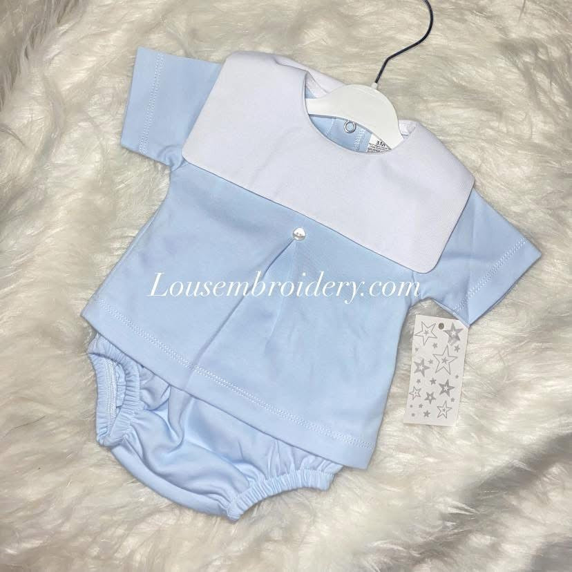 Boys baby blue two peice set