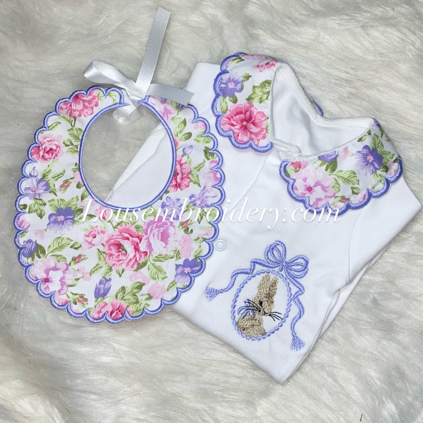 Floral bunny set (made to order)
