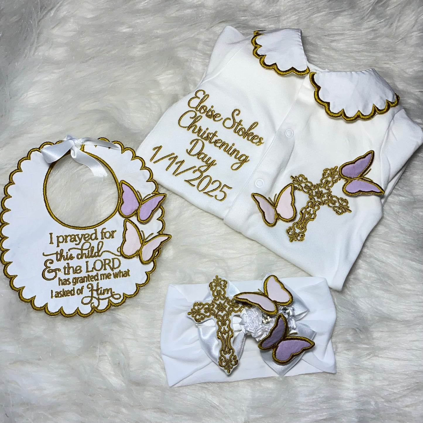 Cross and butterfly set MADE TO ORDER