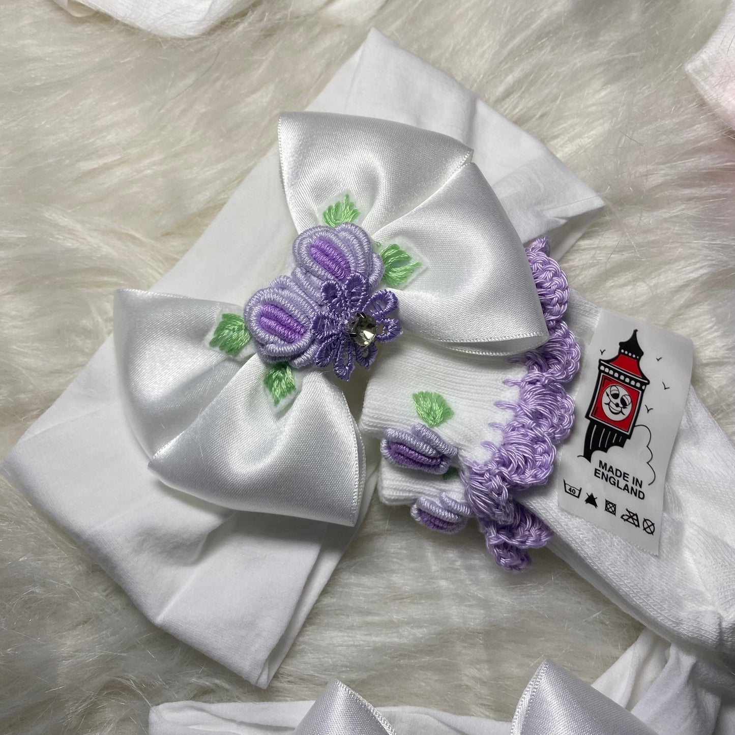 Socks and bow baby set