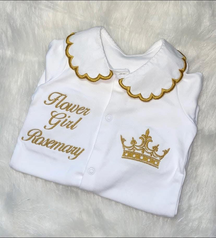 Crown babygrow - choose your colour