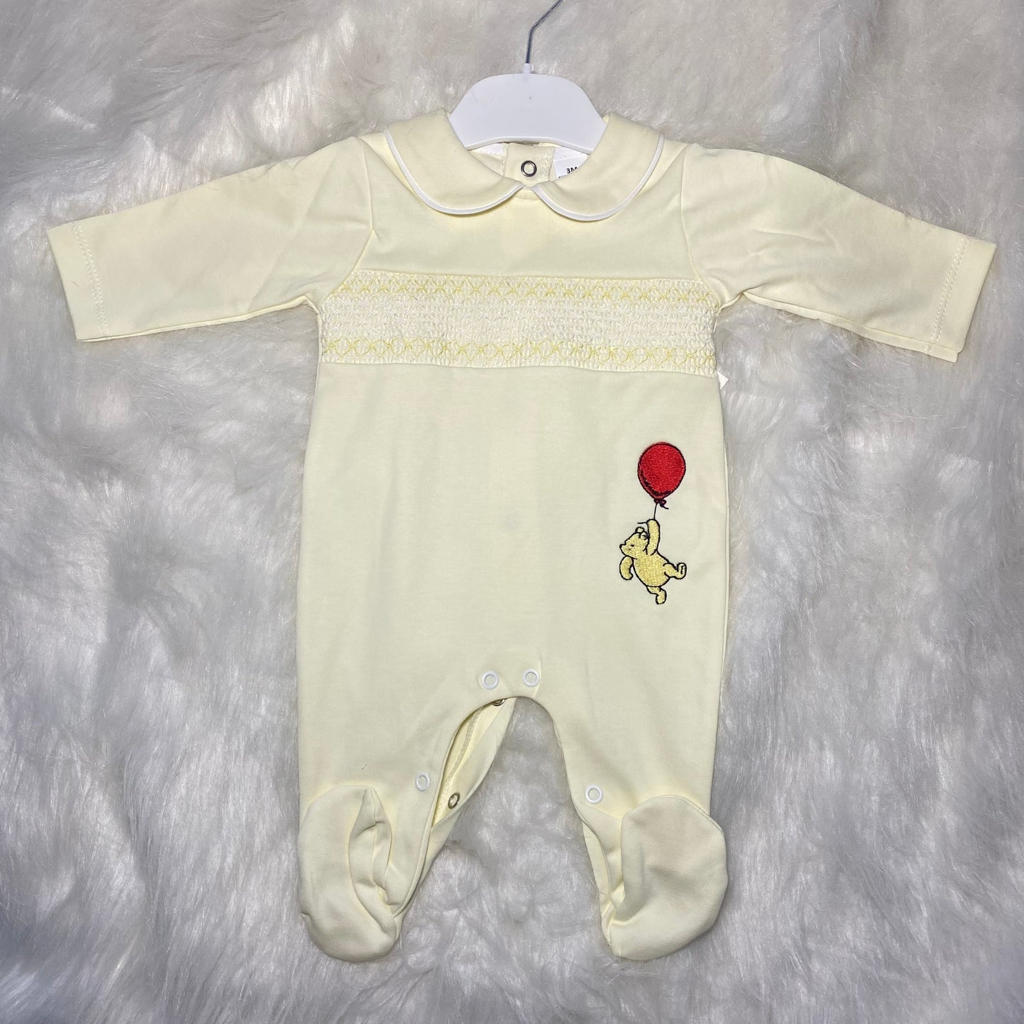 Classic Pooh 3m,6m boys babygrow