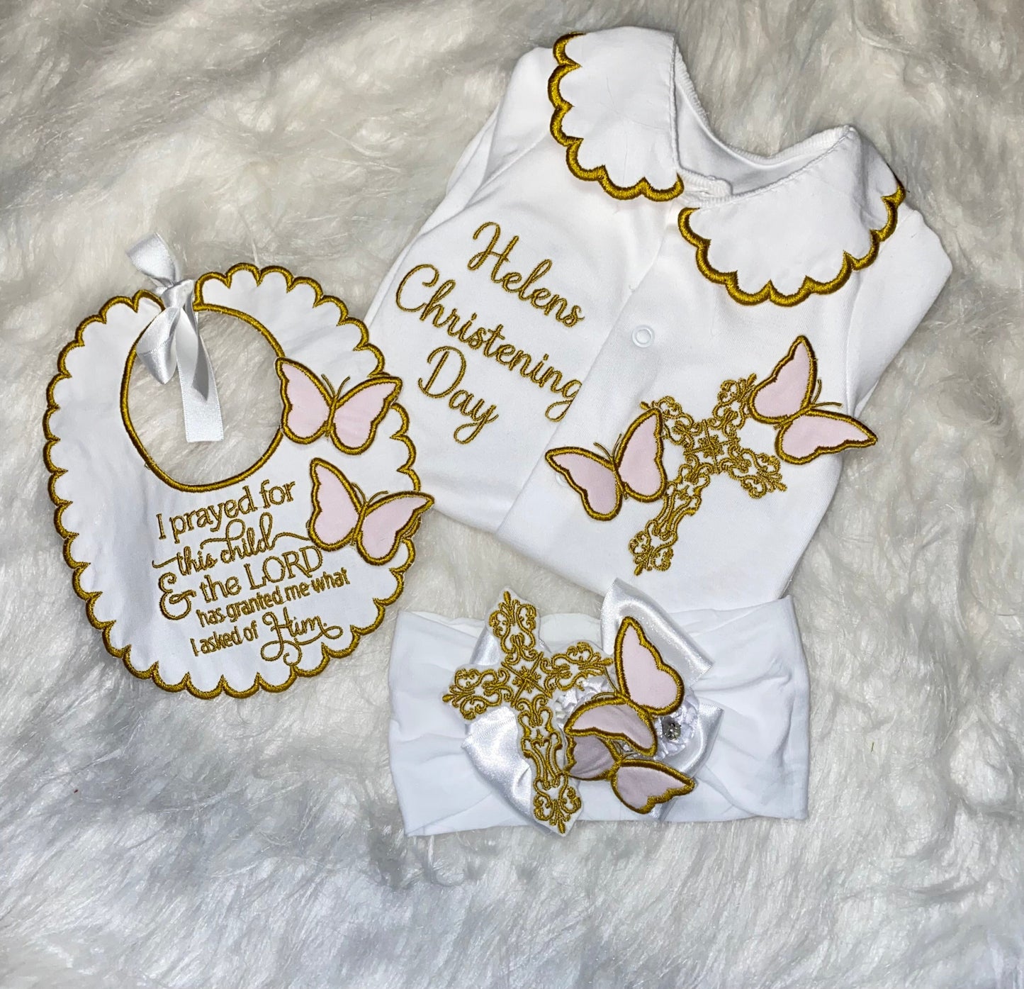 Cross and butterfly set MADE TO ORDER