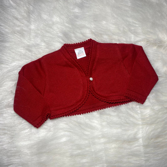 Bolero Cardigan with pearl button