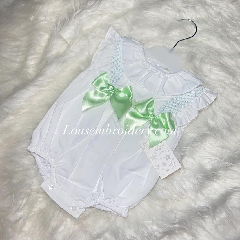 Girls mint romper