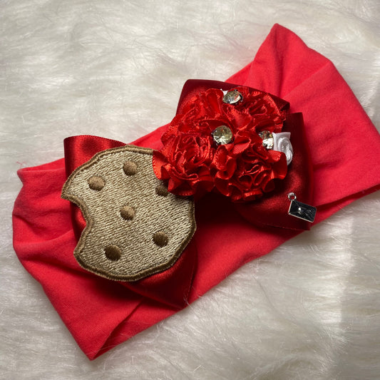 Red cookie hand made headband