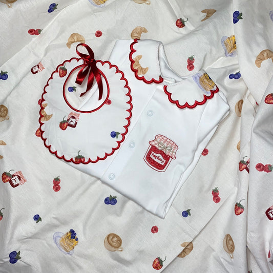 Viral breakfast jam jar  set 🥐🍓🫐☕️(no bow) (made to order)