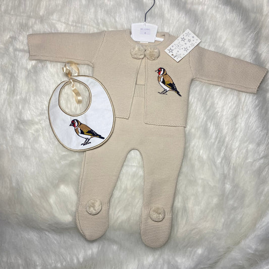 Finch pompom and bib set