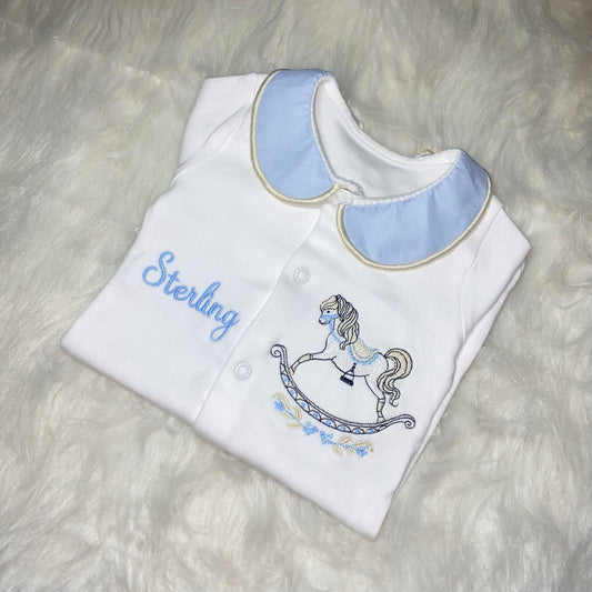 Rocking horse sleepsuit MADE TO ORDER