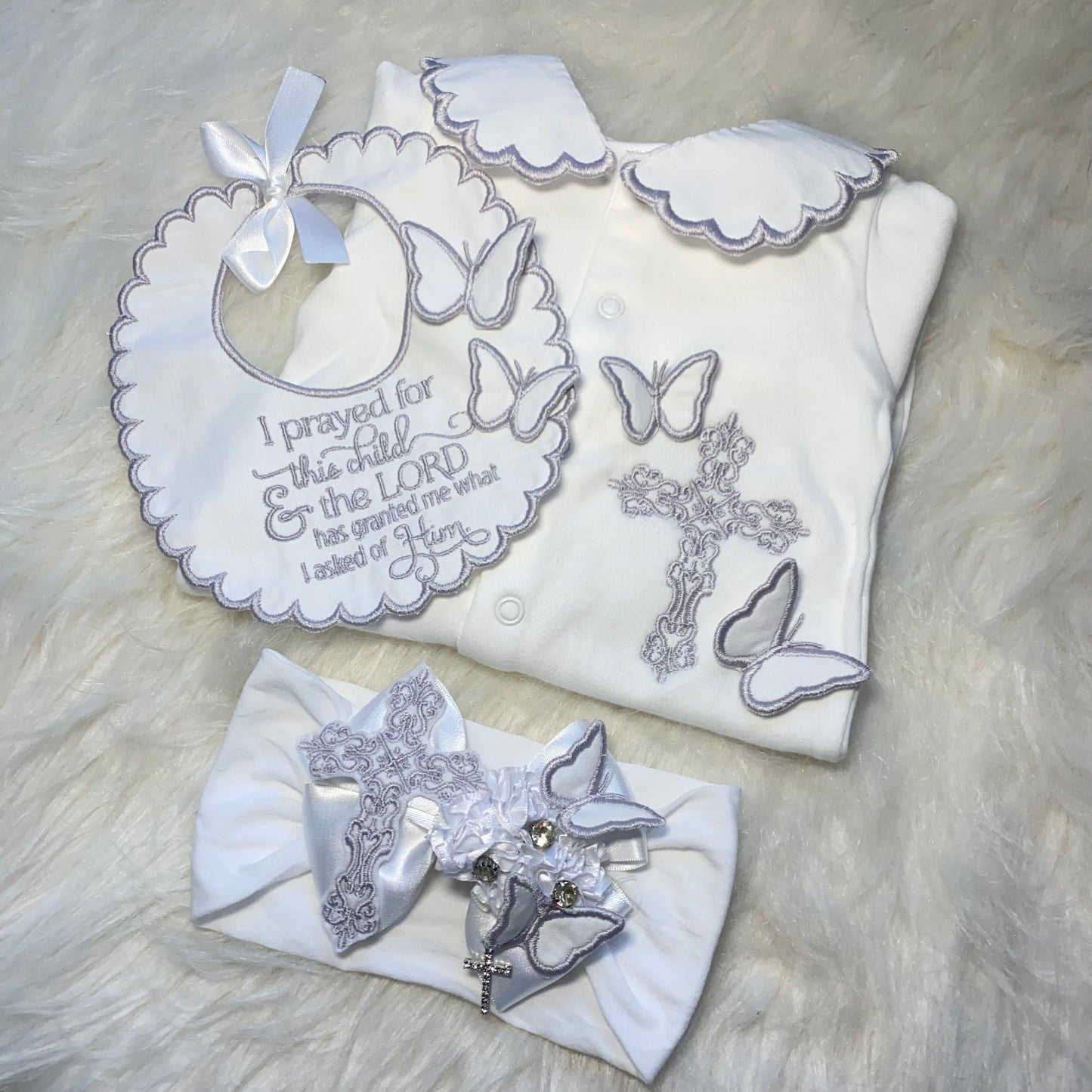 Cross and butterfly set MADE TO ORDER