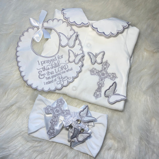 Cross and butterfly set MADE TO ORDER