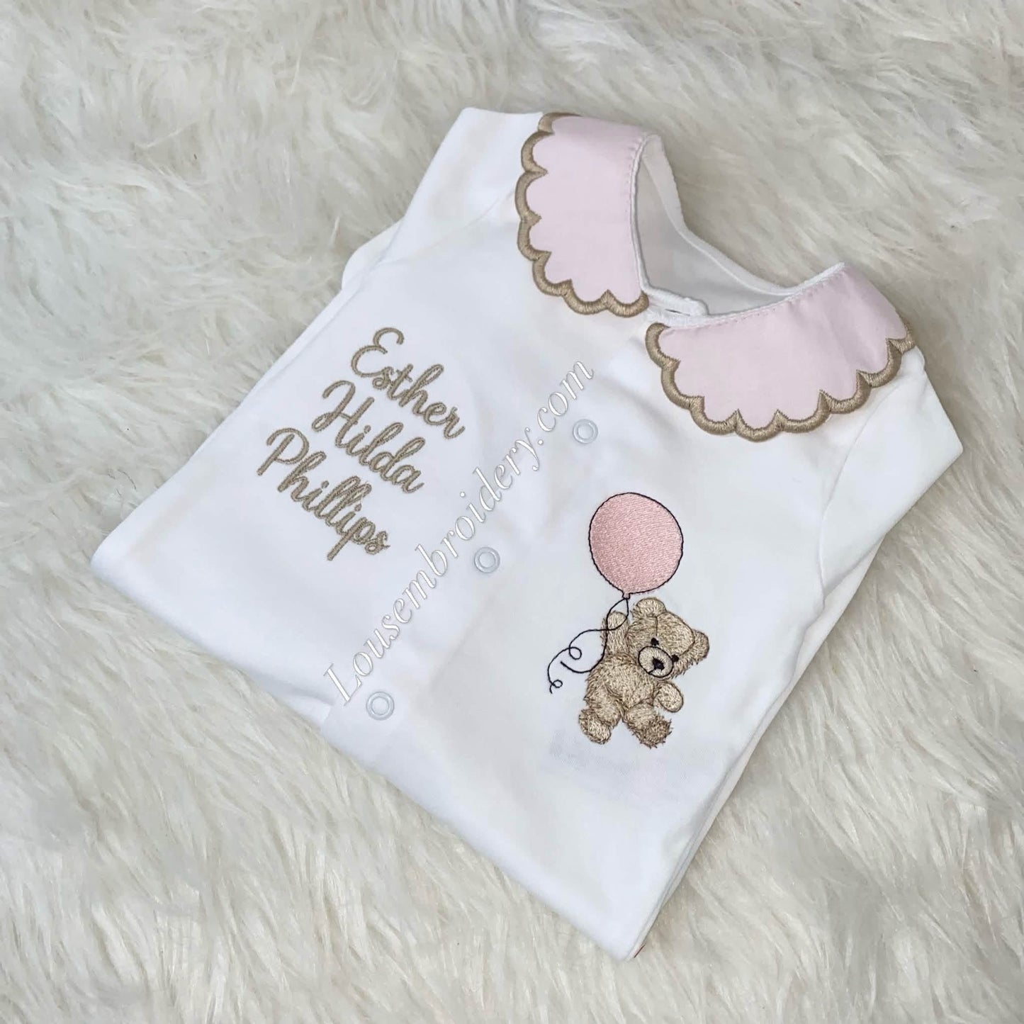 Bear babygrow ( made to order) ( you can tell me a colour read description)