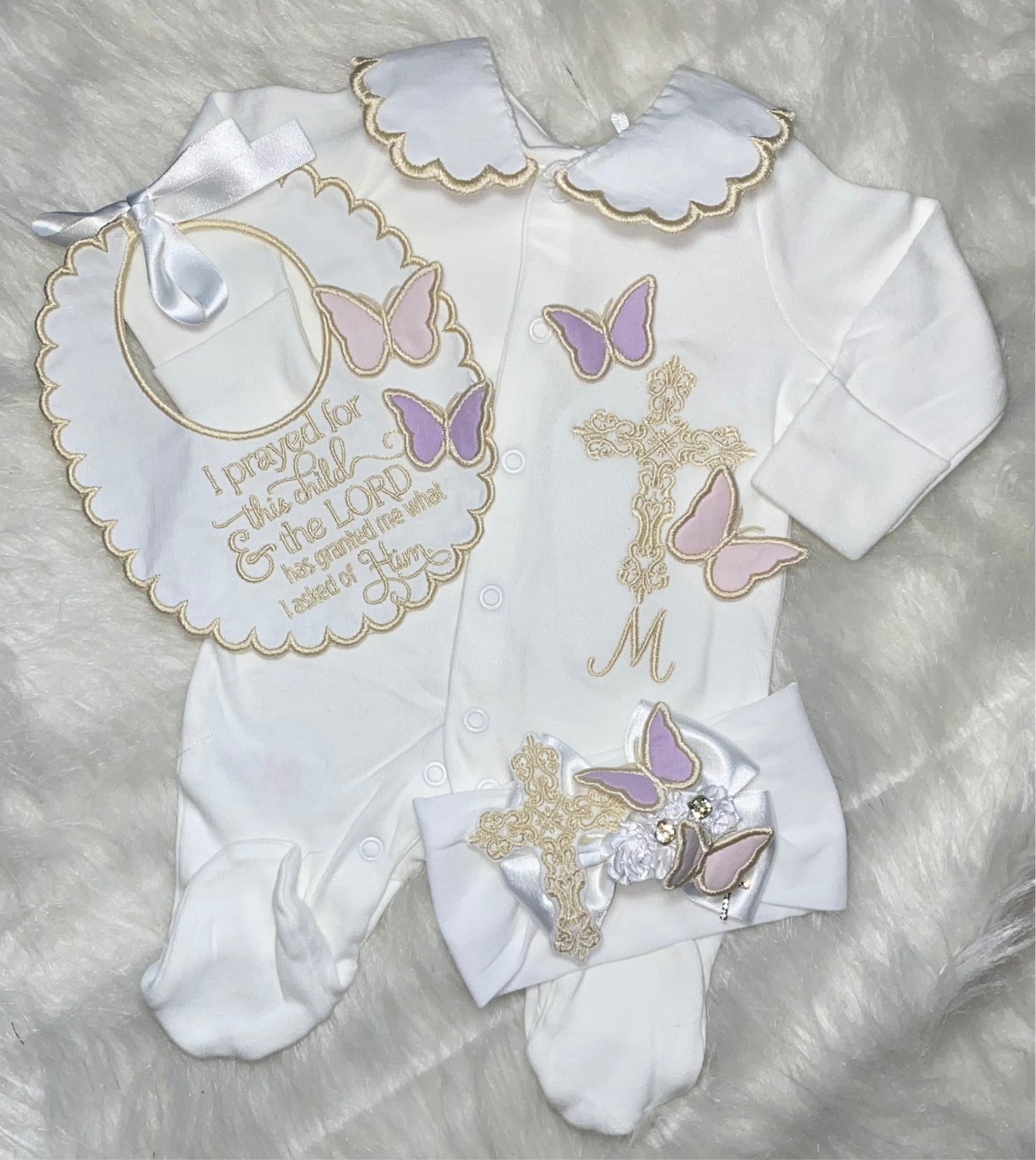 Cross and butterfly set MADE TO ORDER
