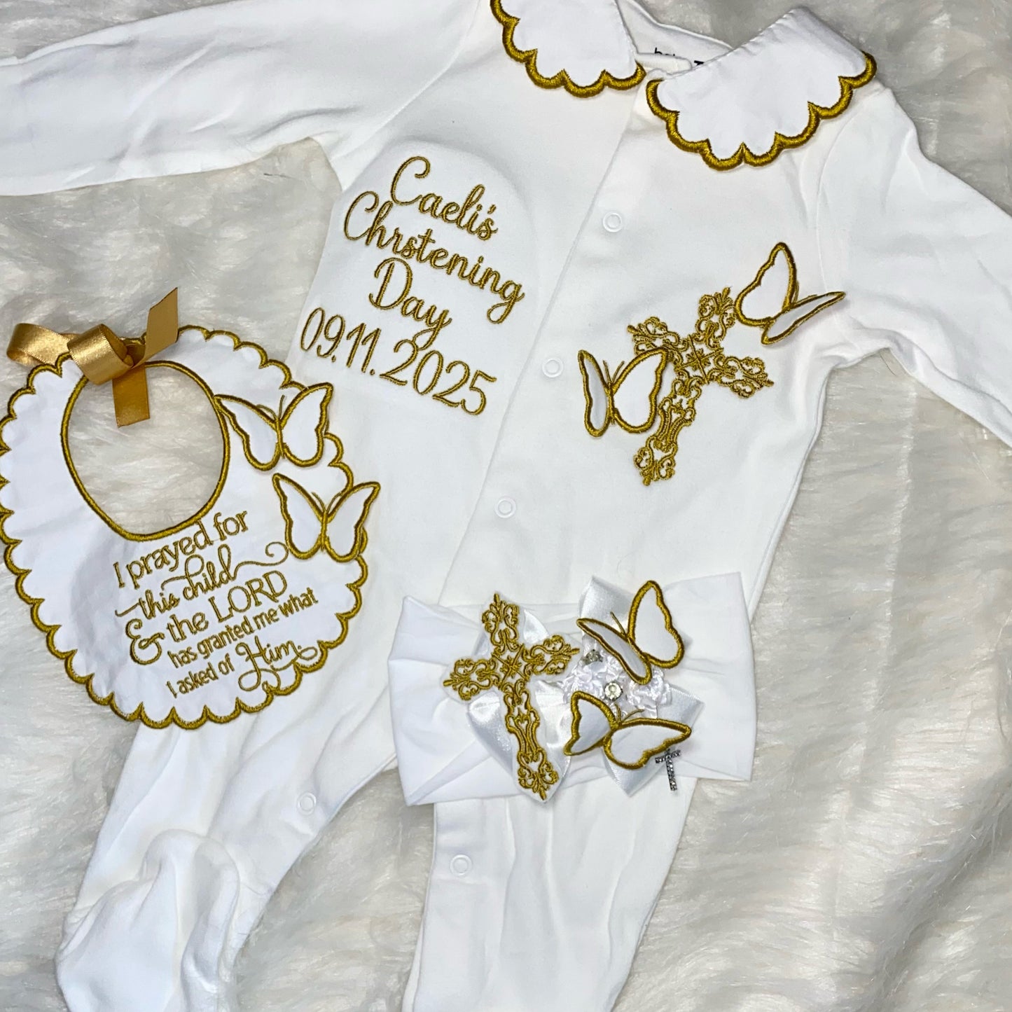 Cross and butterfly set MADE TO ORDER