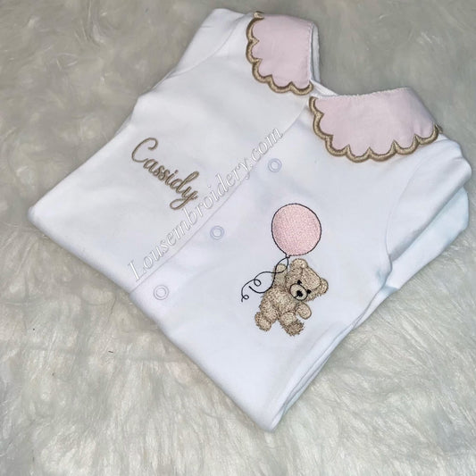 Bear babygrow ( made to order) ( you can tell me a colour read description)