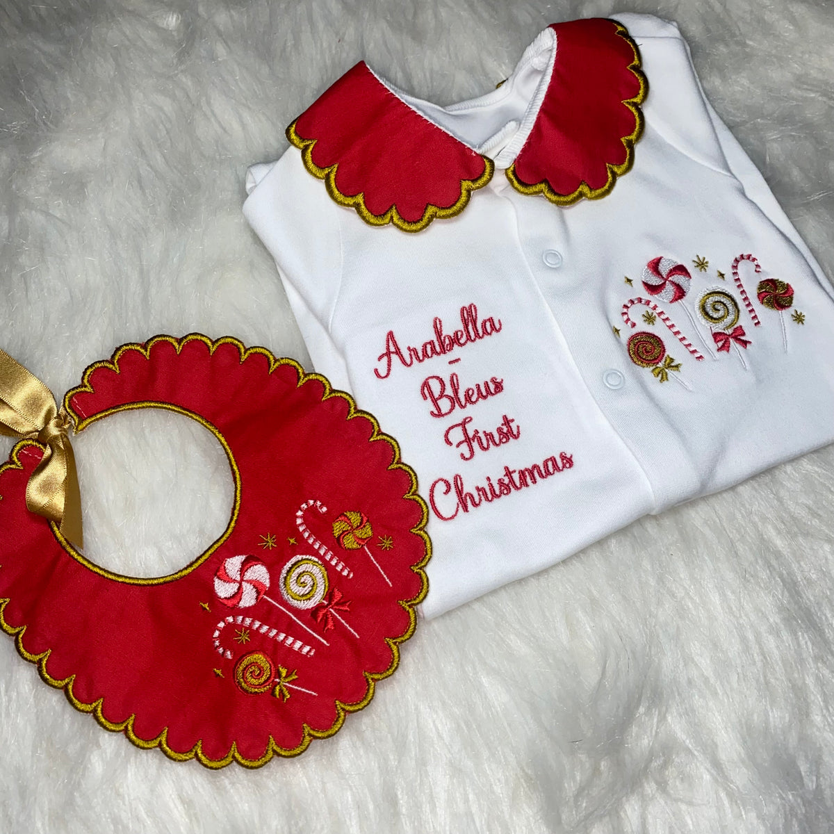 Christmas design babygrow set