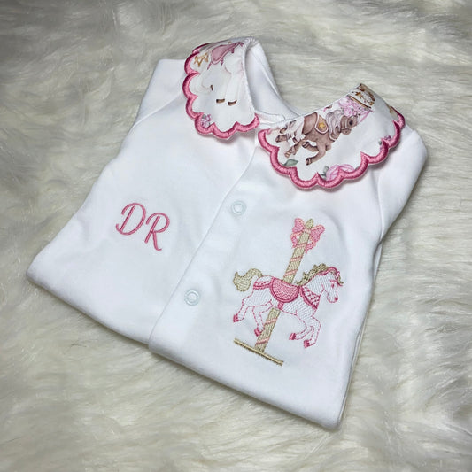 Carousel sleepsuit MADE TO ORDER
