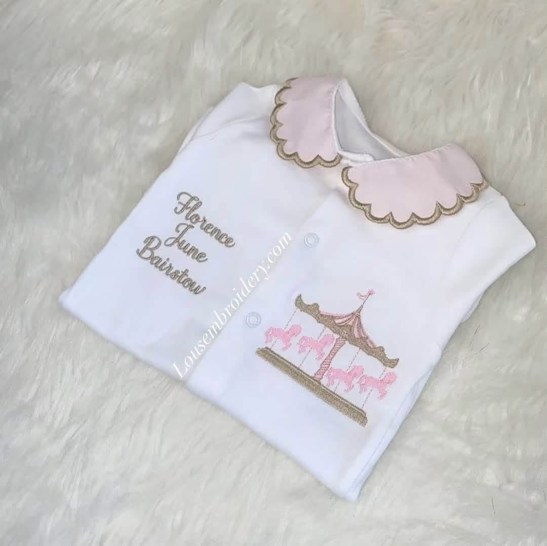 Carousel babygrow MADE TO ORDER