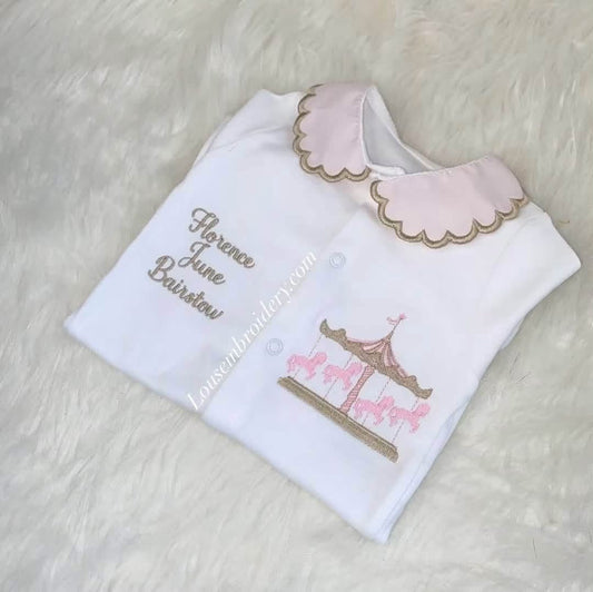 Carousel babygrow MADE TO ORDER