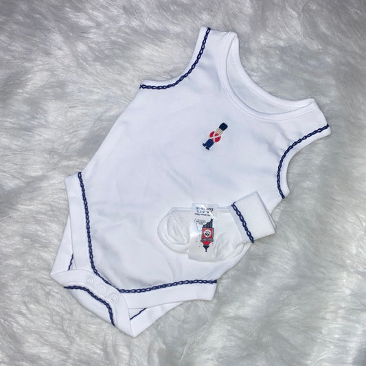 Boys hand embrodiery soldier 3-6m