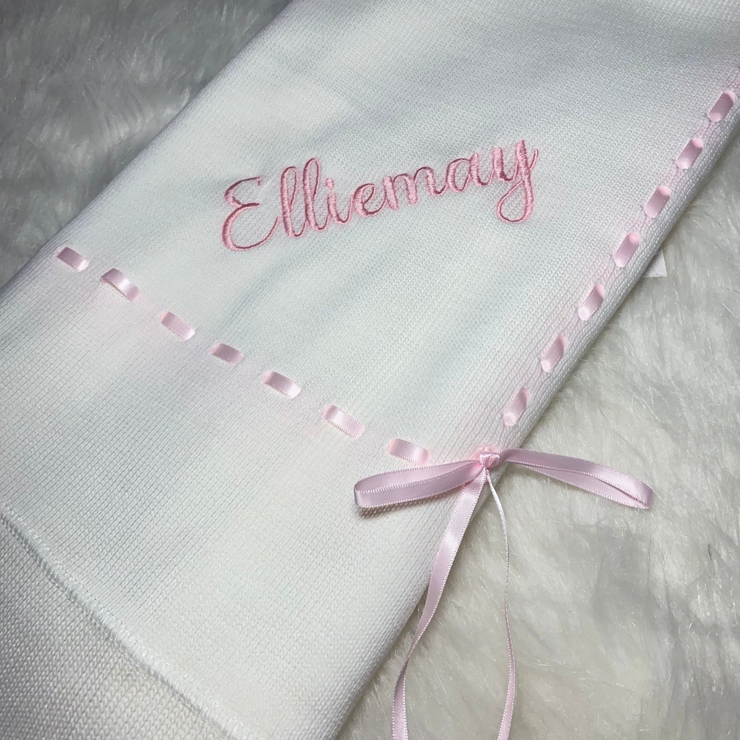 Large Shawl with a coloured trim