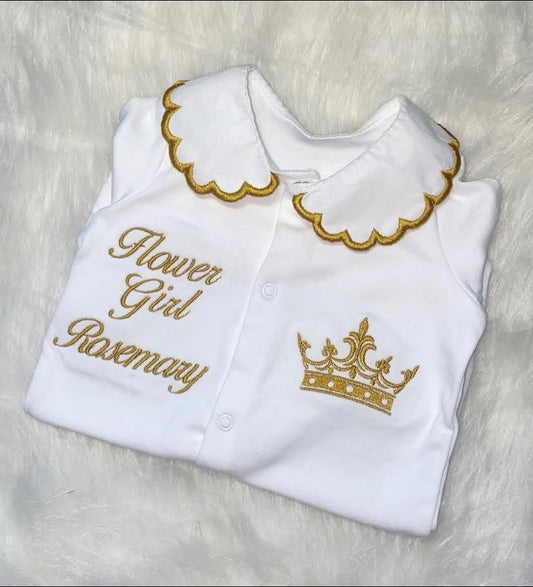Crown babygrow - choose your colour