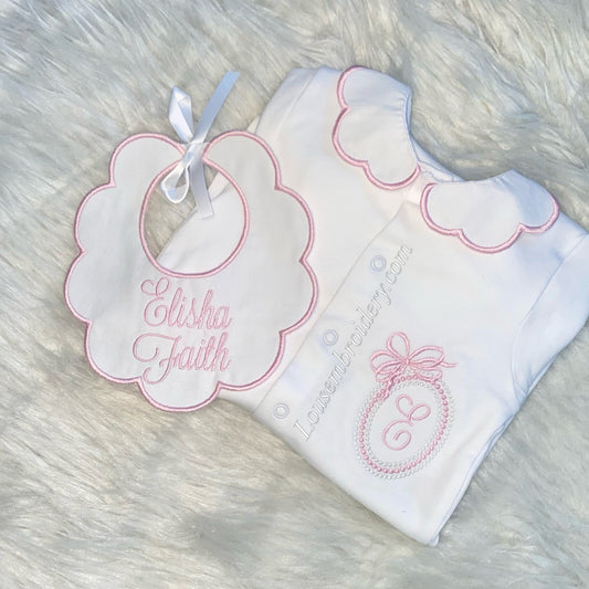 BOW monogram ( JUST SLEEP SUIT) - made to order