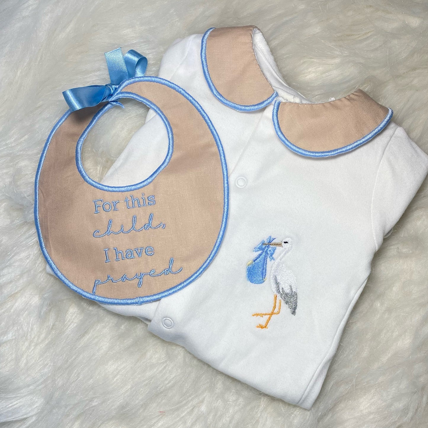 Boys stork set (leave name in the order notes)