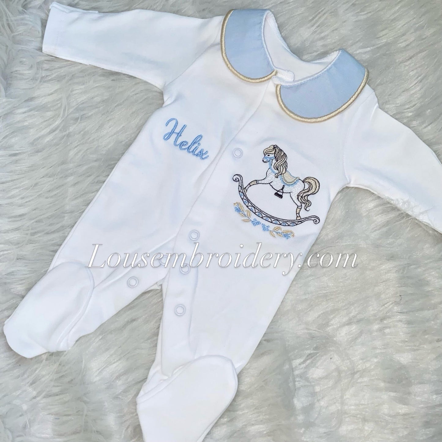 Rocking horse sleepsuit MADE TO ORDER
