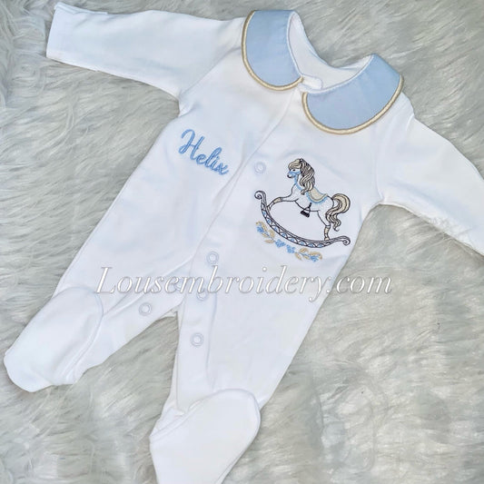Rocking horse sleepsuit MADE TO ORDER