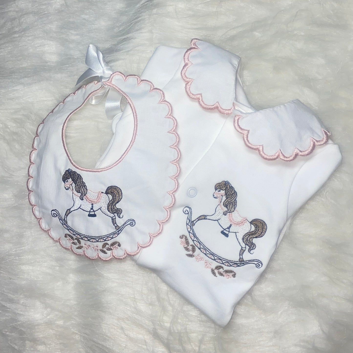 Pink rocking horse set MADE TO ORDER