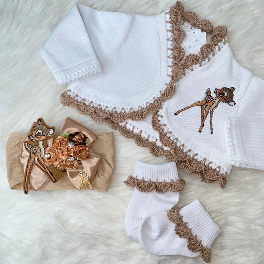 Deer cardigan set