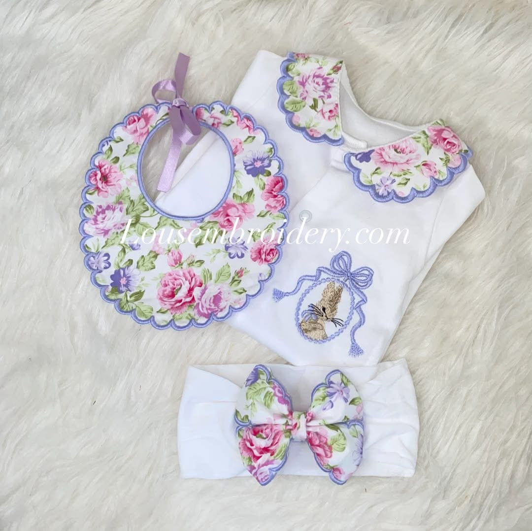 Floral bunny set