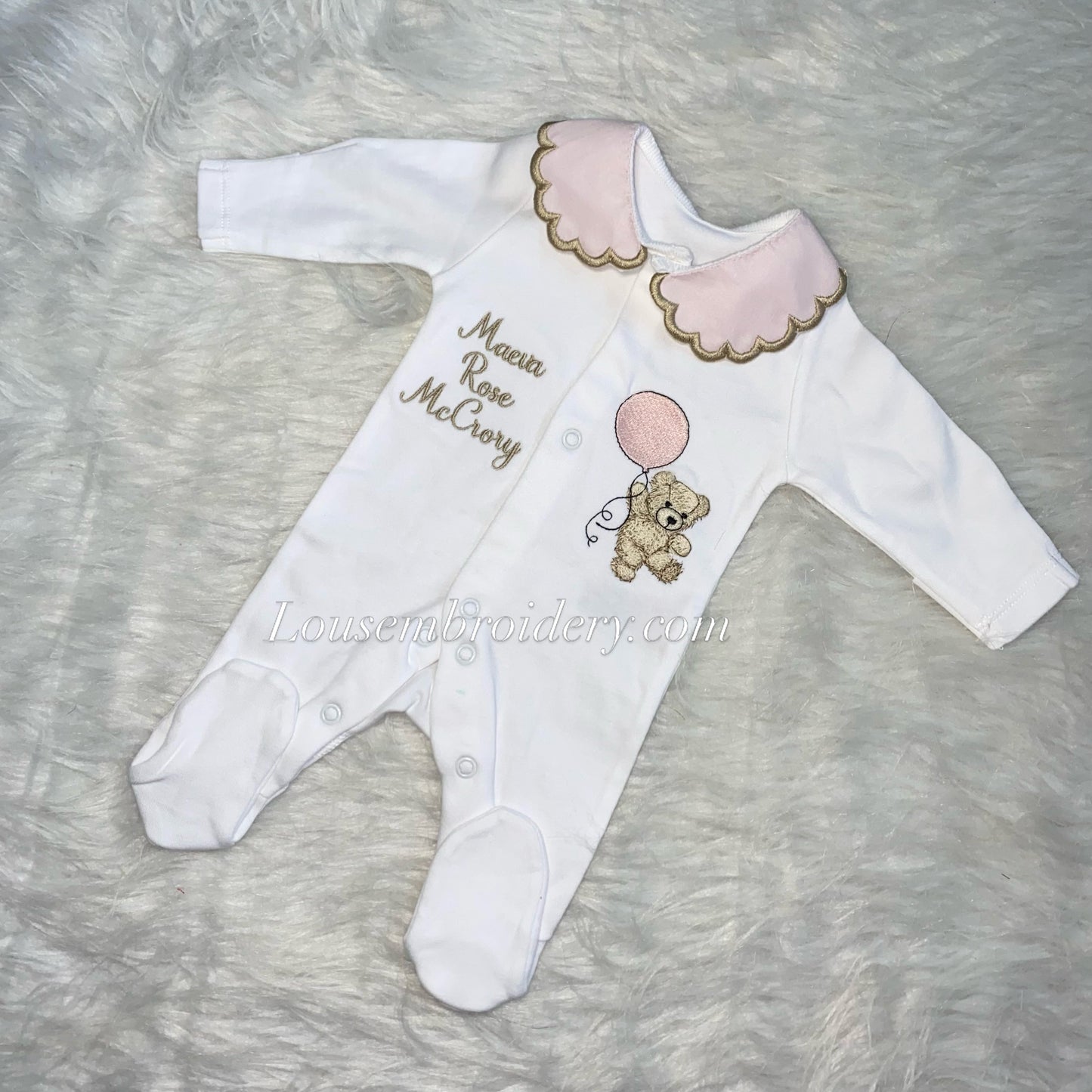 Bear babygrow ( made to order) ( you can tell me a colour read description)