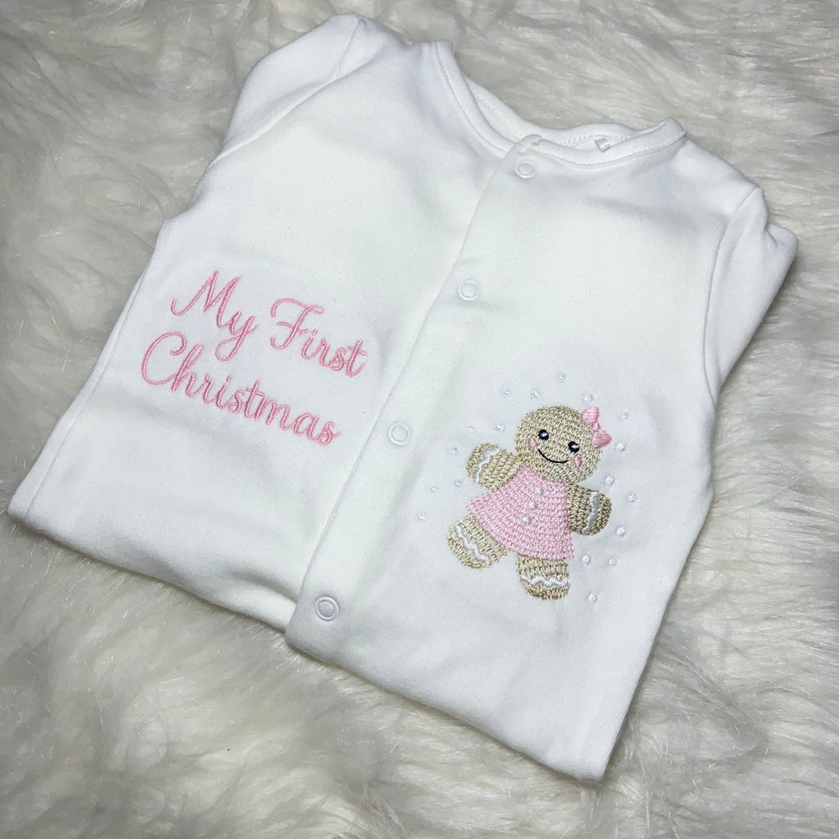 Gingerbread girl babygrow (add name in order notes) made to order