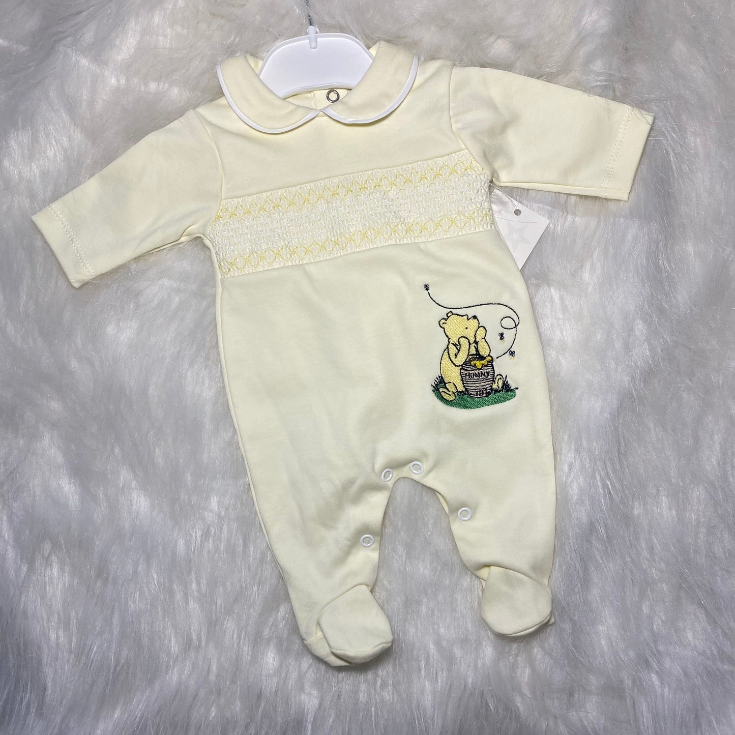 Classic Pooh newborn boys babygrow