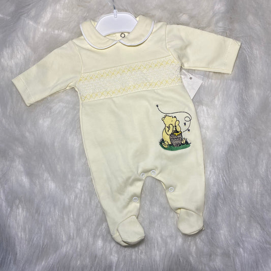 Classic Pooh newborn boys babygrow