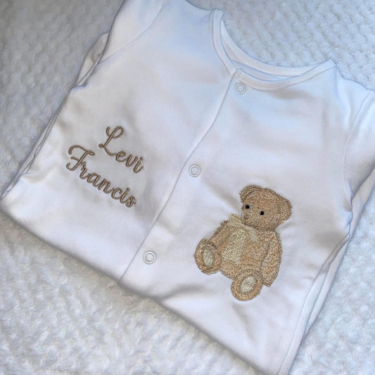 Unisex bear Babygrow